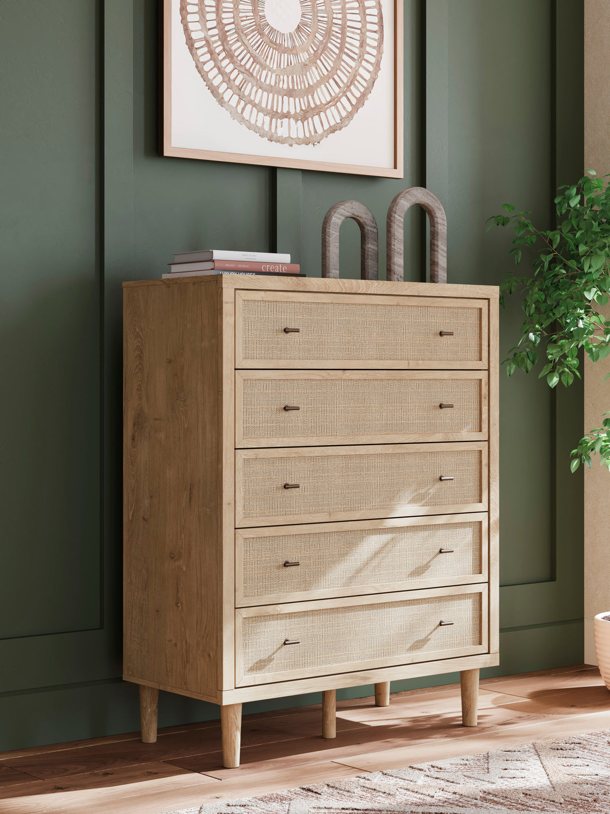 Cielden Tan Platform Bedroom Set by Ashley at Eve Furniture
