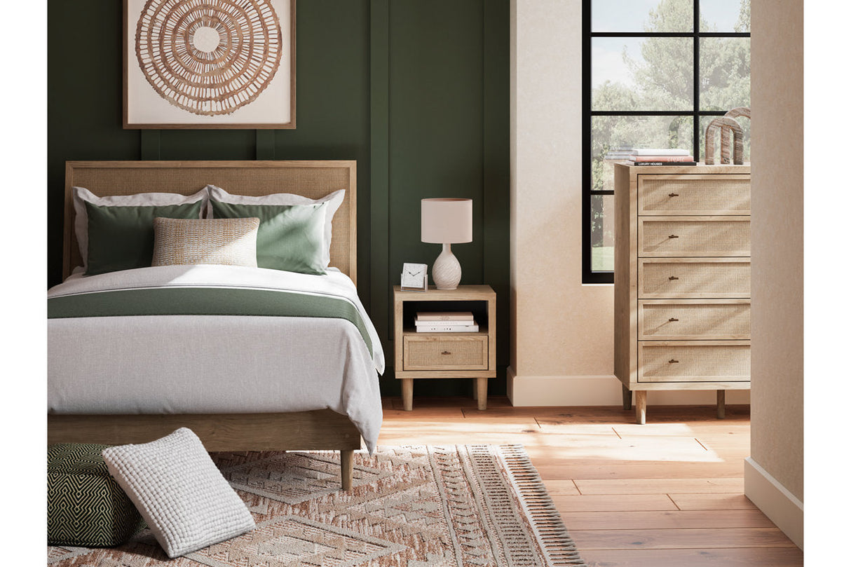 Cielden Tan Queen Platform Bed by Ashley at Eve Furniture