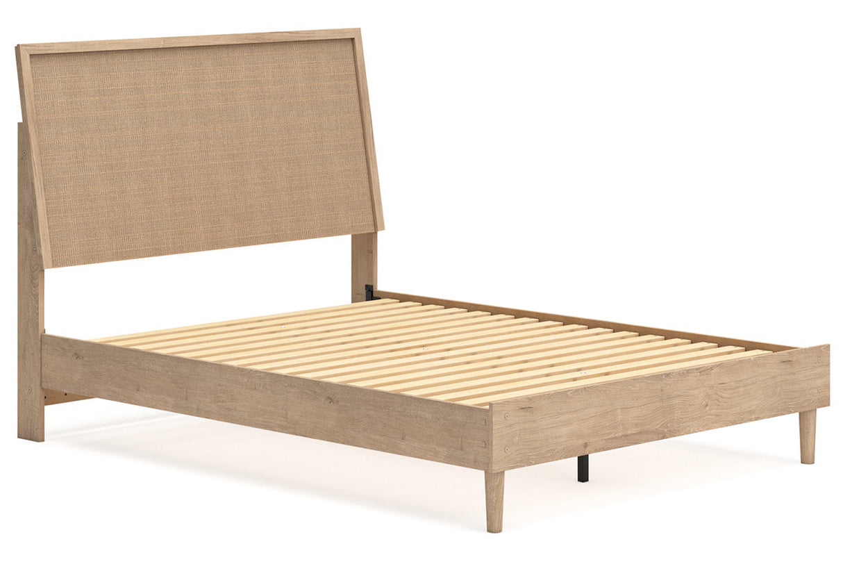Cielden Tan Queen Platform Bed by Ashley at Eve Furniture