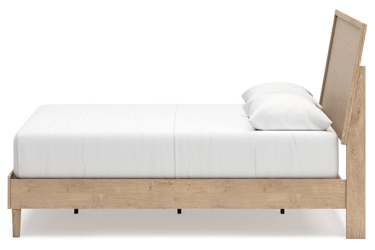 Cielden Tan Queen Platform Bed by Ashley at Eve Furniture