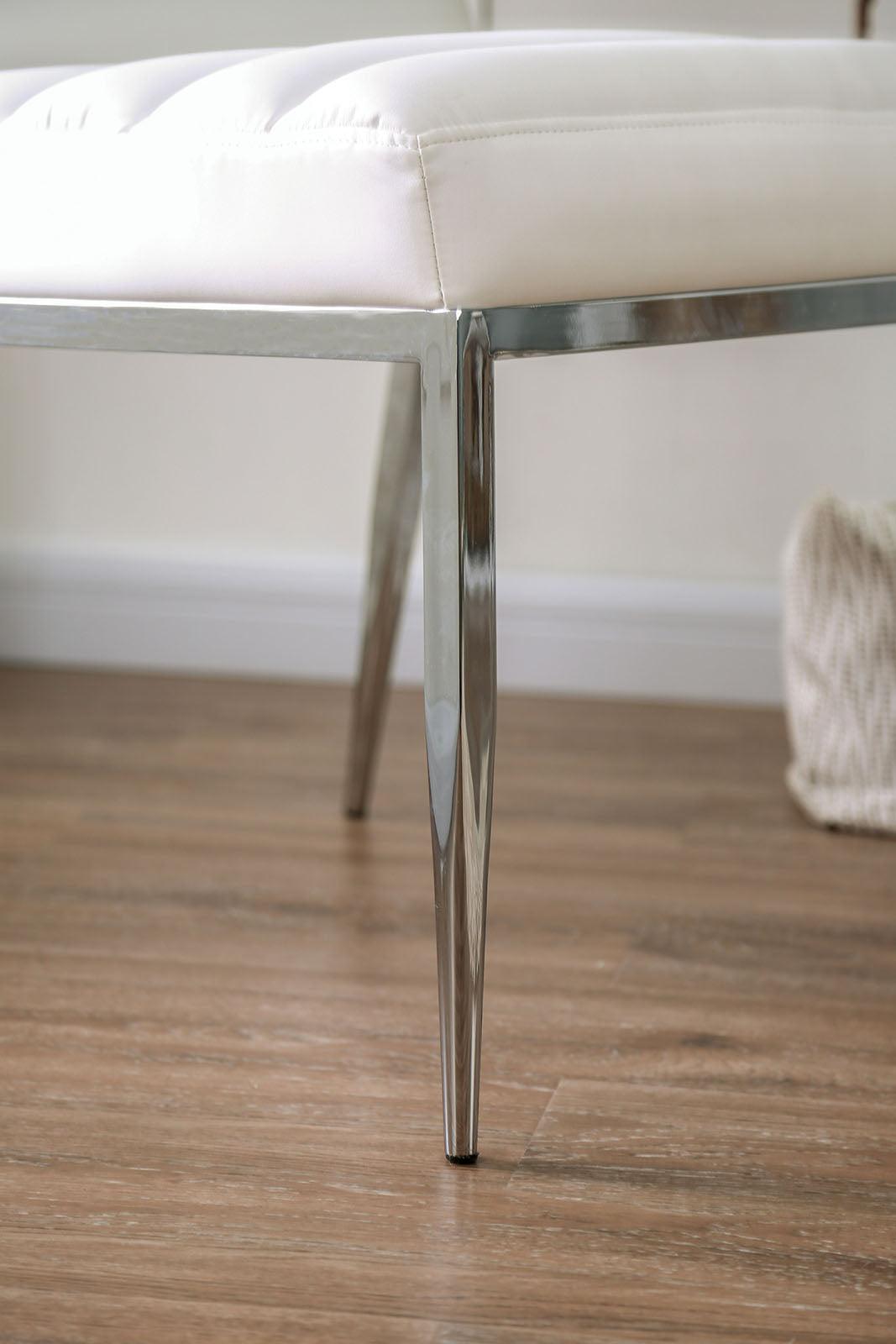 Cilegon White Side Chair (2/Ctn) by Furniture of America at Eve Furniture