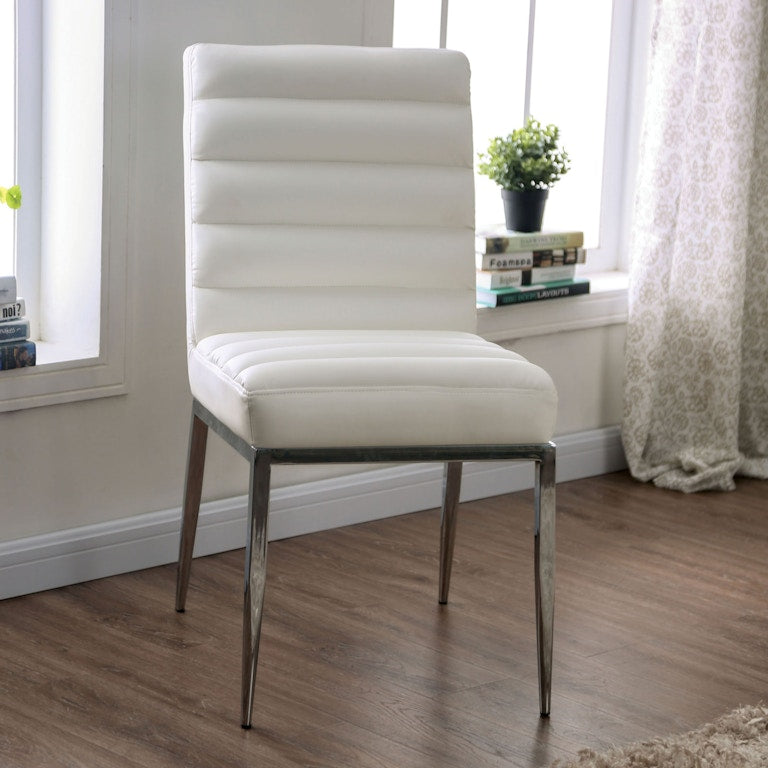 Cilegon White Side Chair (2/Ctn) by Furniture of America at Eve Furniture