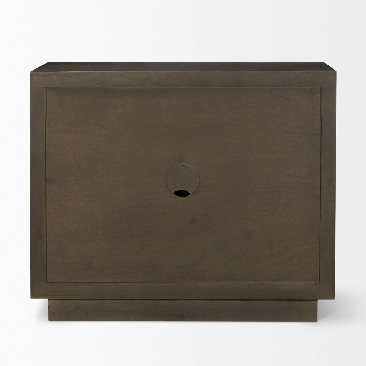 Cinder Distressed Dark Brown Wood Reeded 2-Door Closed Accent Cabinet by Mercana at Eve Furniture