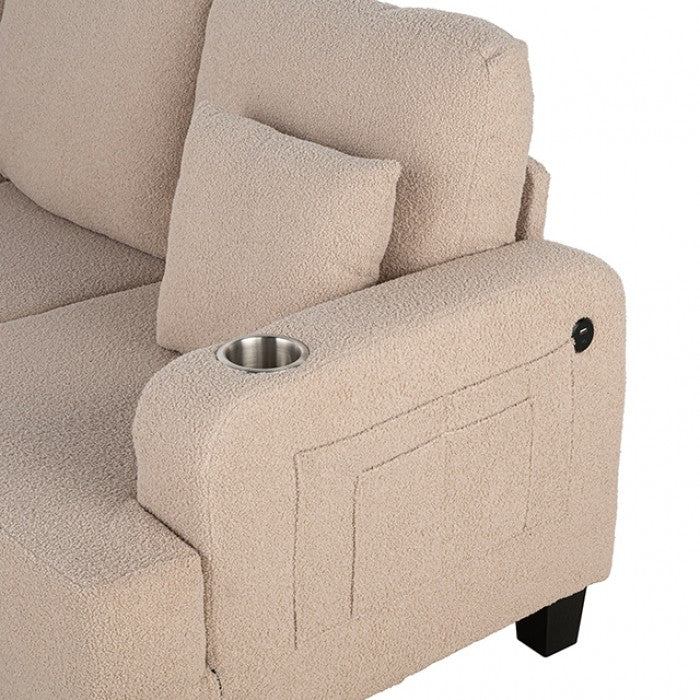 Cinderford Beige Sofa by Furniture of America at Eve Furniture