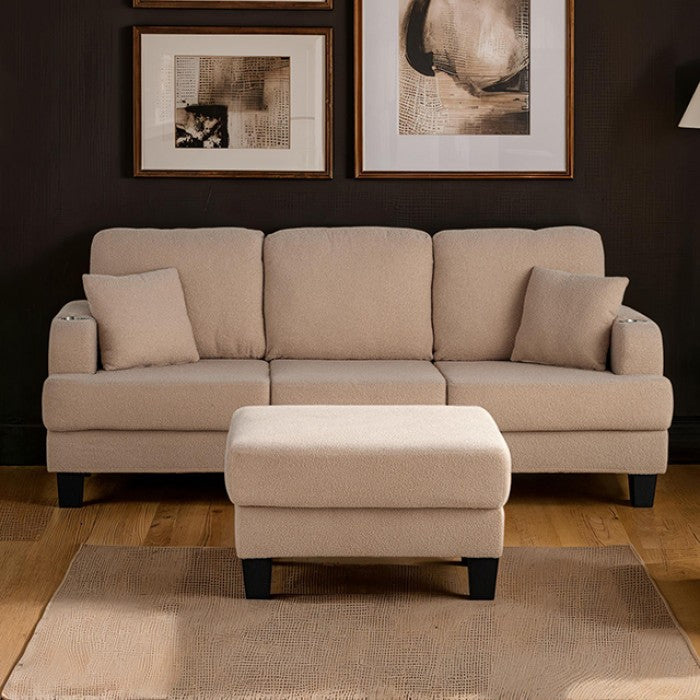 Cinderford Beige Sofa by Furniture of America at Eve Furniture