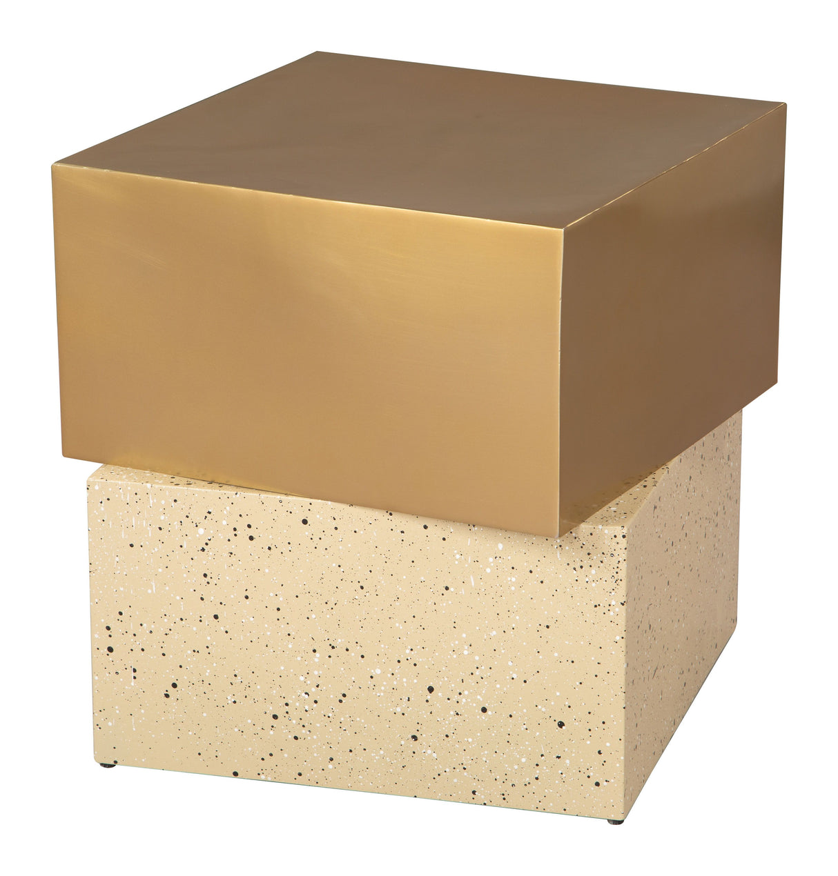 Cinza Side Table Gold & Beige by Zuomod at Eve Furniture
