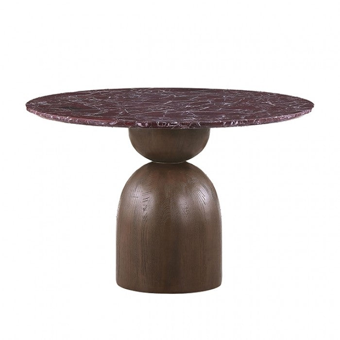 Cirava Red Round Dining Table by Furniture of America at Eve Furniture