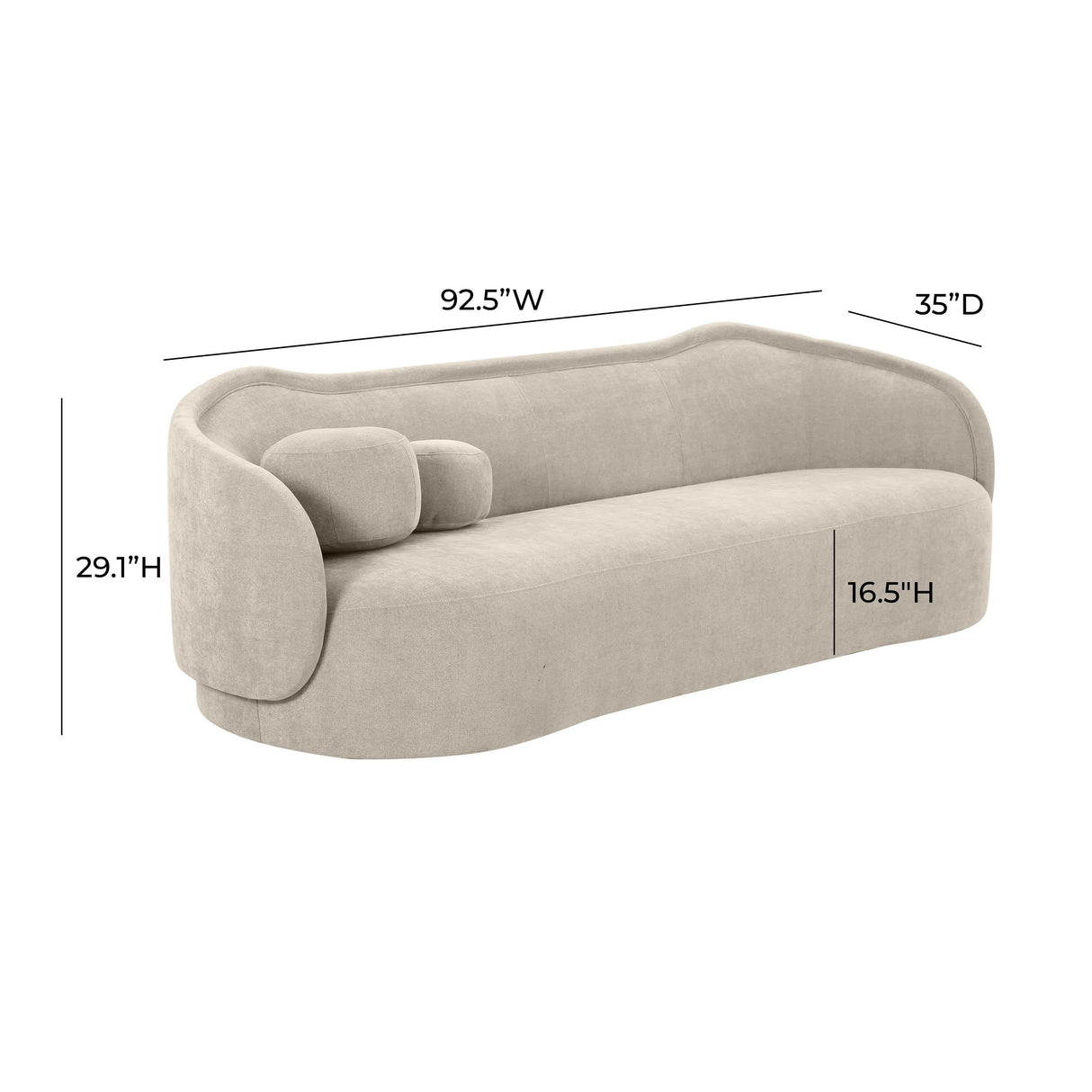 Circe Textured Velvet Sofa by TOV Furniture at Eve Furniture