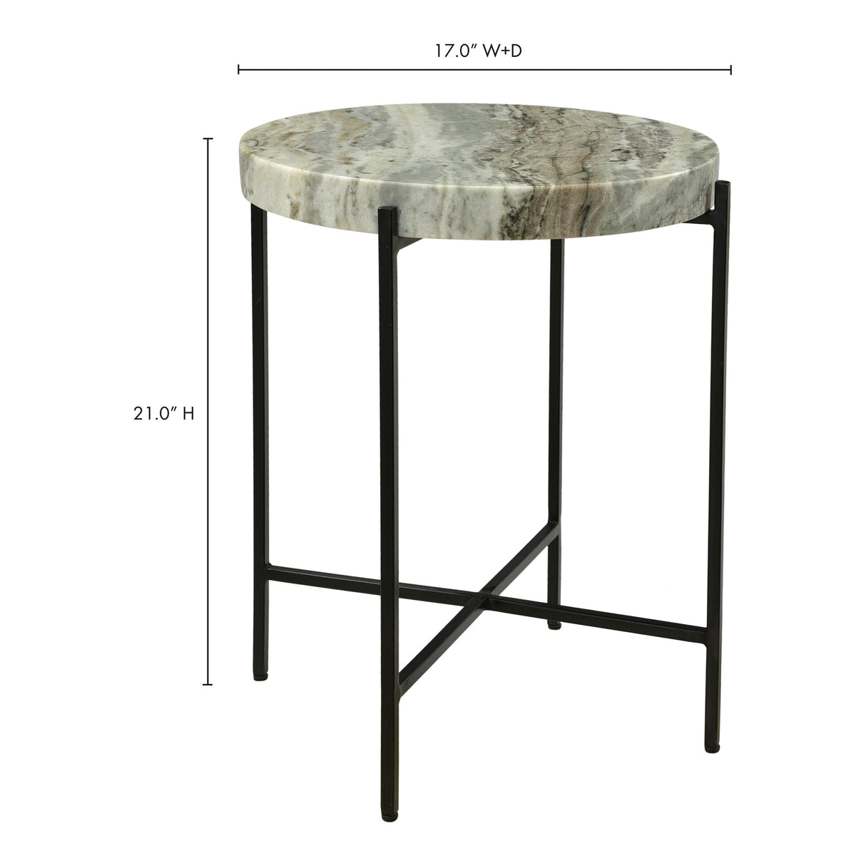 Cirque Light Brown Accent Table by Moe's Home at Eve Furniture