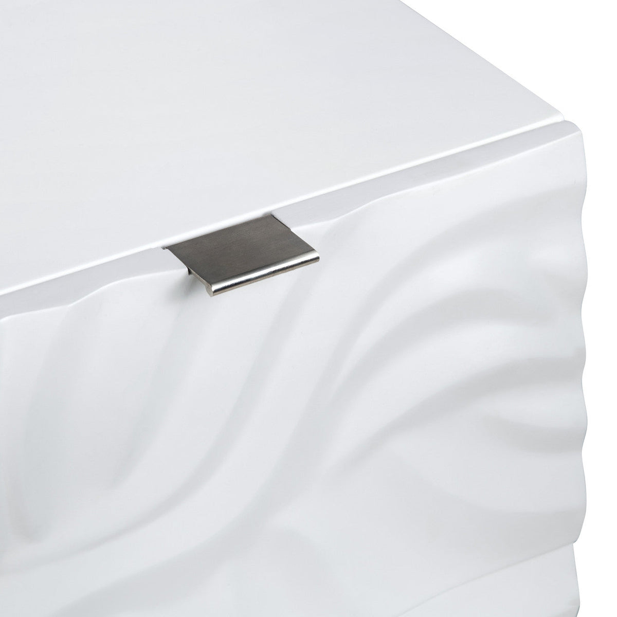Cirrus White Three-Drawer Chest by Crestview at Eve Furniture