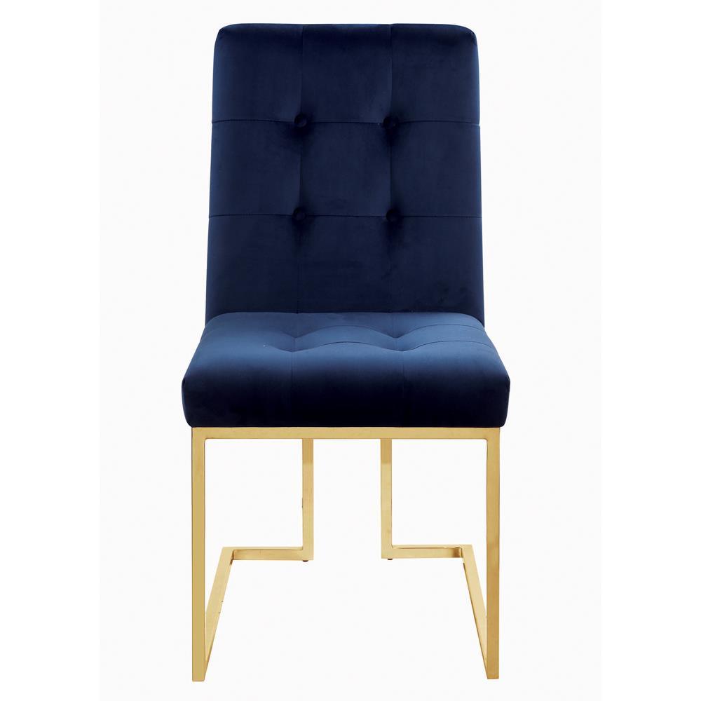 Cisco Ink Blue Tufted Back Side Chairs, Set of 2 by Coaster at Eve Furniture