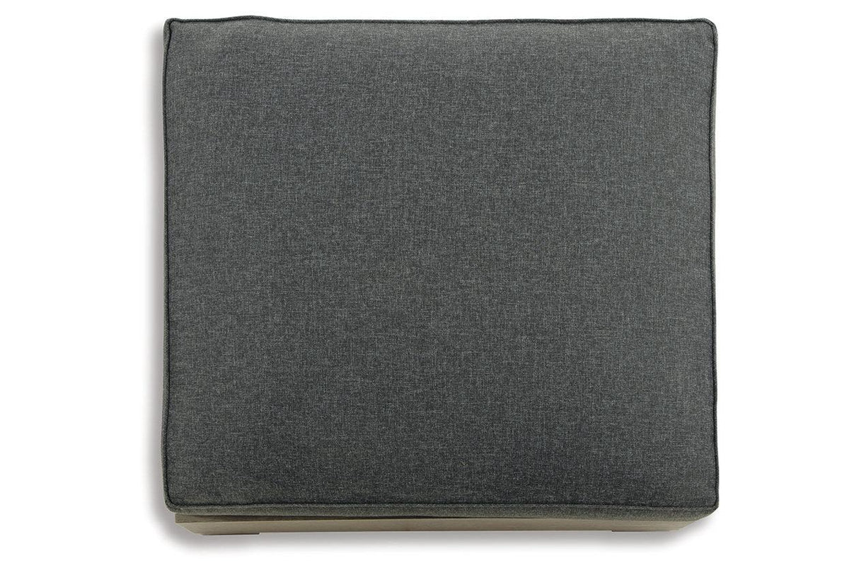 Citrine Park Brown/Charcoal Outdoor Ottoman by Ashley at Eve Furniture