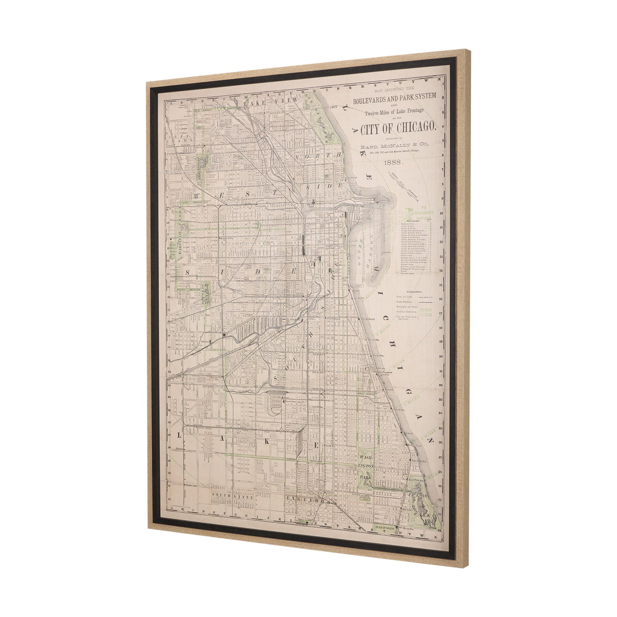 City of Chicago by Mercana Studio a Hand Embellished Textured Framed Art Print by Mercana at Eve Furniture