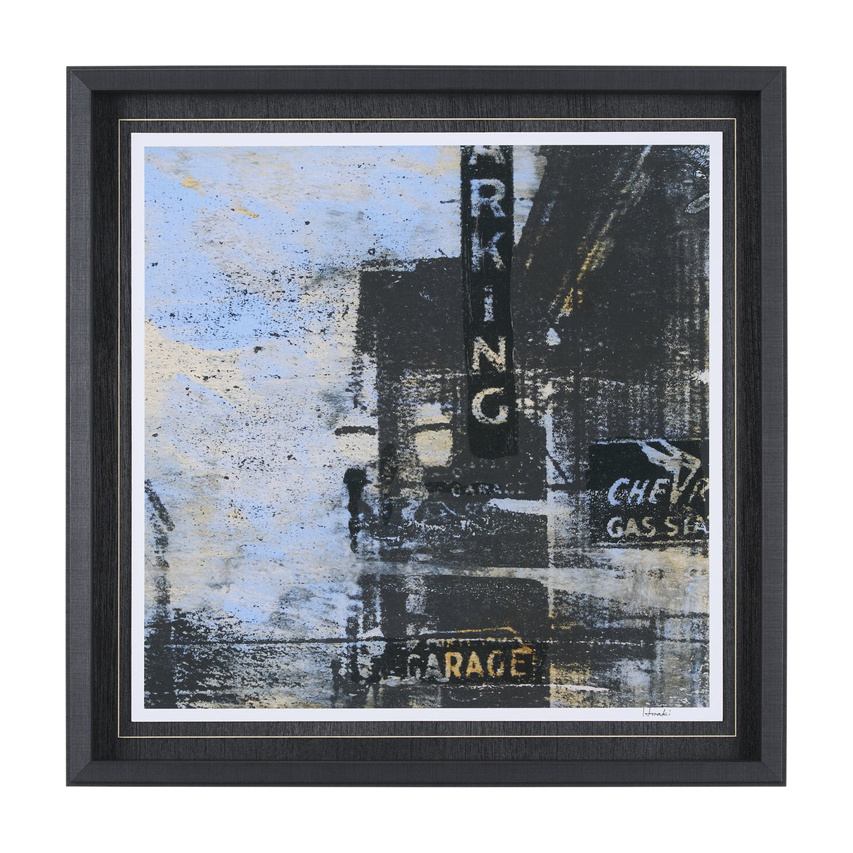 City Vibe II by Mercana Studio a Hand Embellished Textured Framed Art Print Matted under Glass by Mercana at Eve Furniture