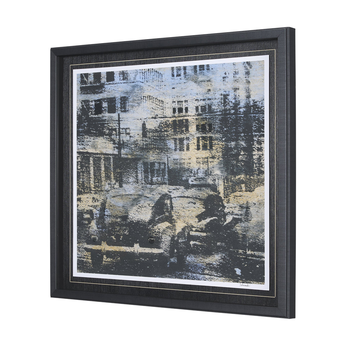 City Vibe III by Mercana Studio a Hand Embellished Textured Framed Art Print Matted under Glass by Mercana at Eve Furniture