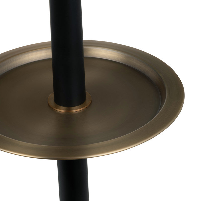 Claiborne Black/Gold Floor Lamp by Crestview at Eve Furniture