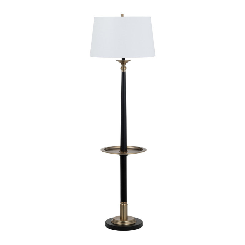 Claiborne Black/Gold Floor Lamp by Crestview at Eve Furniture