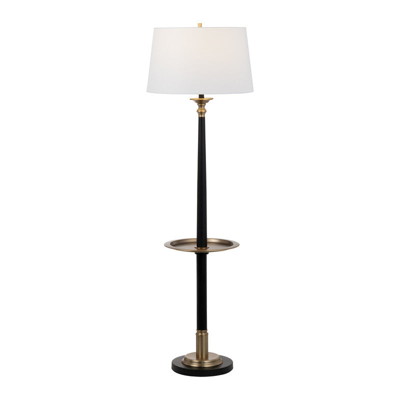 Claiborne Black/Gold Floor Lamp by Crestview at Eve Furniture