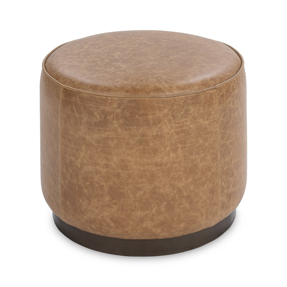 Clair Sedona Brown 20" Round Ottoman by Classic Home at Eve Furniture