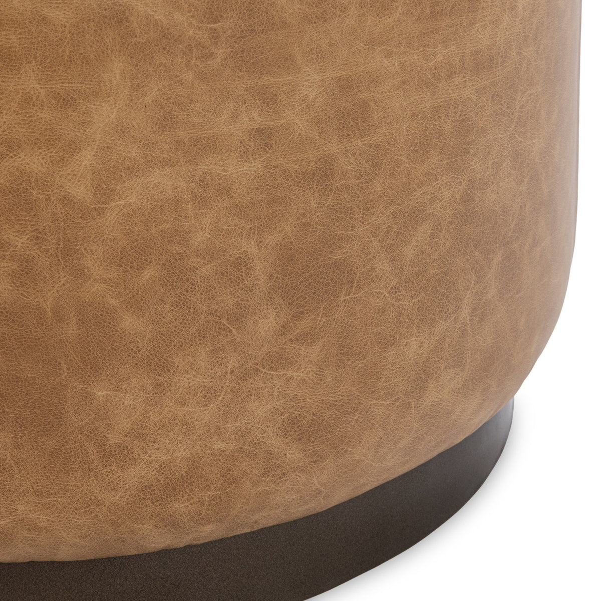 Clair Sedona Brown 20" Round Ottoman by Classic Home at Eve Furniture