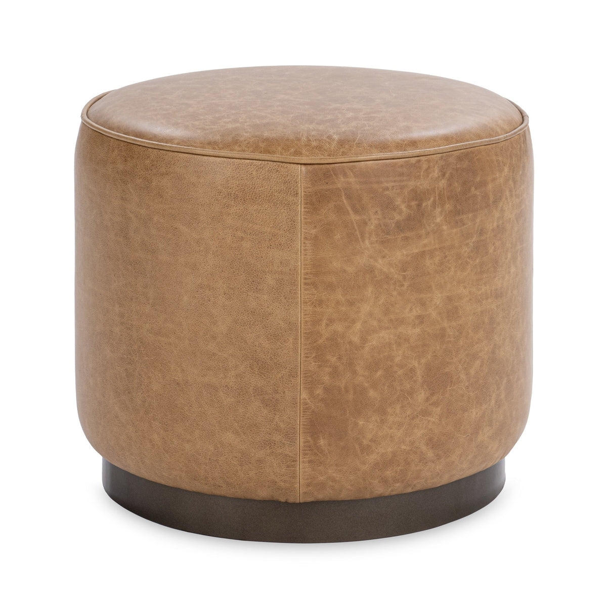 Clair Sedona Brown 20" Round Ottoman by Classic Home at Eve Furniture