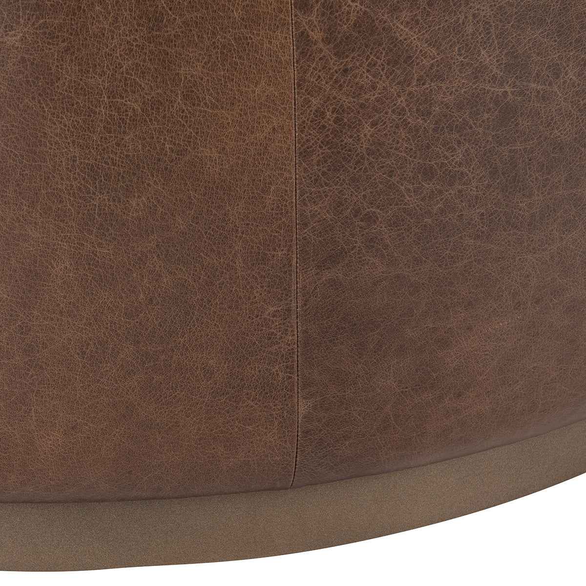Clair Round Ottoman - Cocoa Brown by Classic Home at Eve Furniture