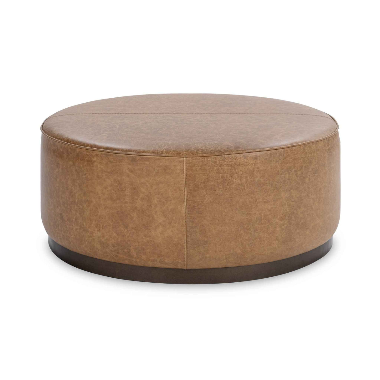 Clair Sedona Brown 40x40 Round Ottoman by Classic Home at Eve Furniture