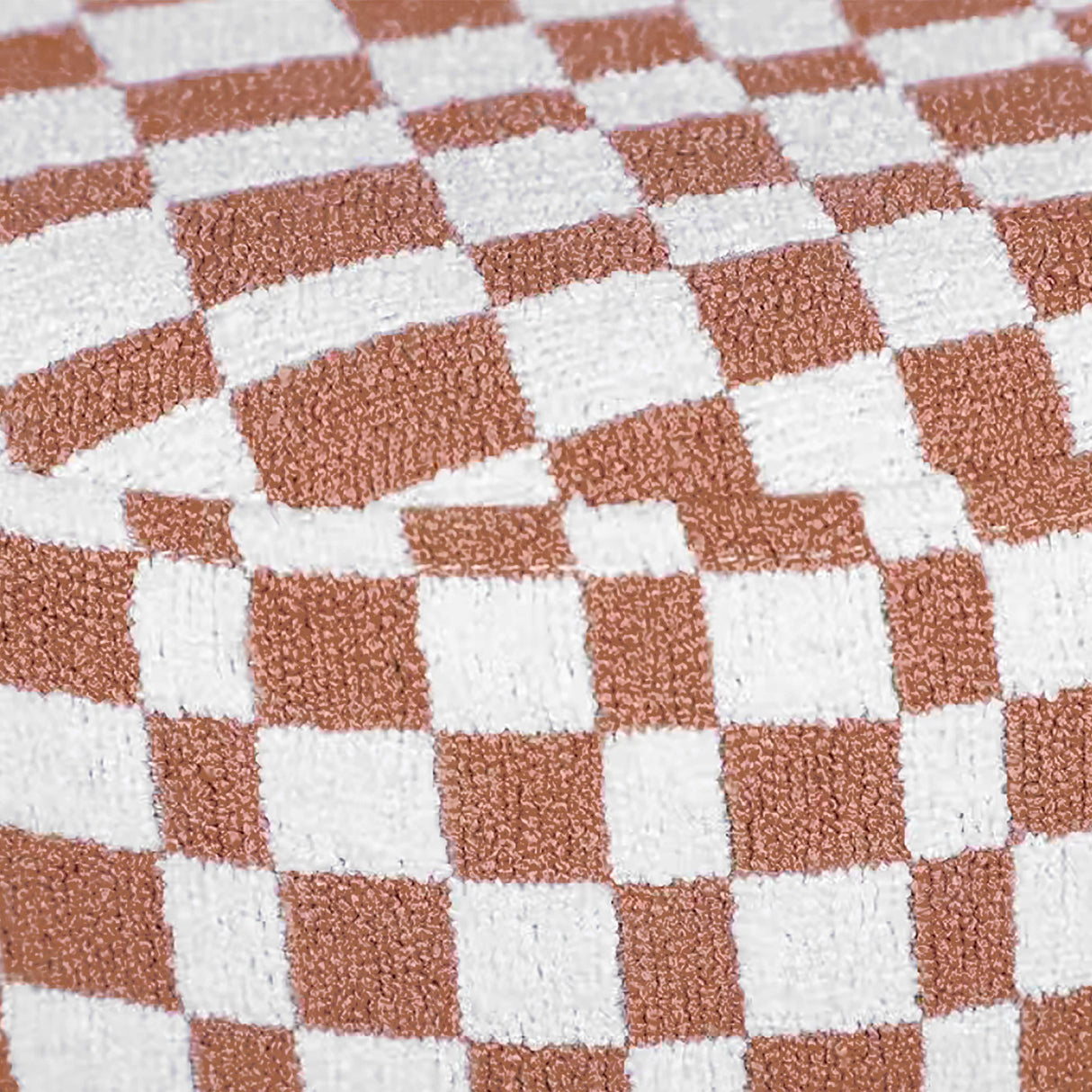 Claire Brown Checkered Boucle Stool by TOV Furniture at Eve Furniture