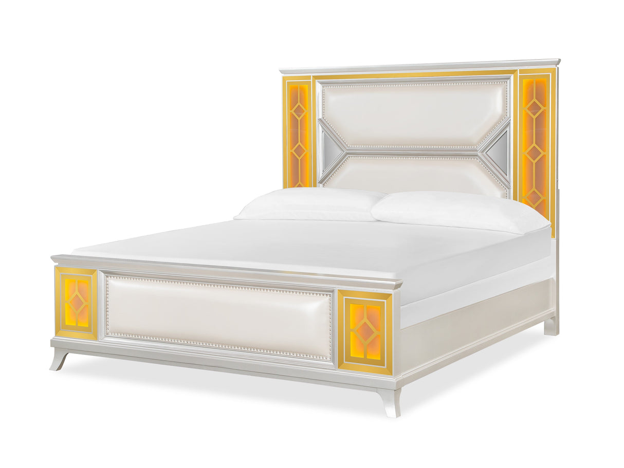 Claire Silver-Gold Bedroom Set by Cosmos Furniture at Eve Furniture