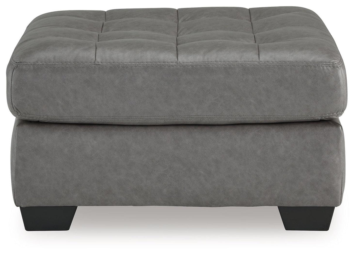 Clairette Court Alloy Oversized Accent Ottoman by Ashley at Eve Furniture