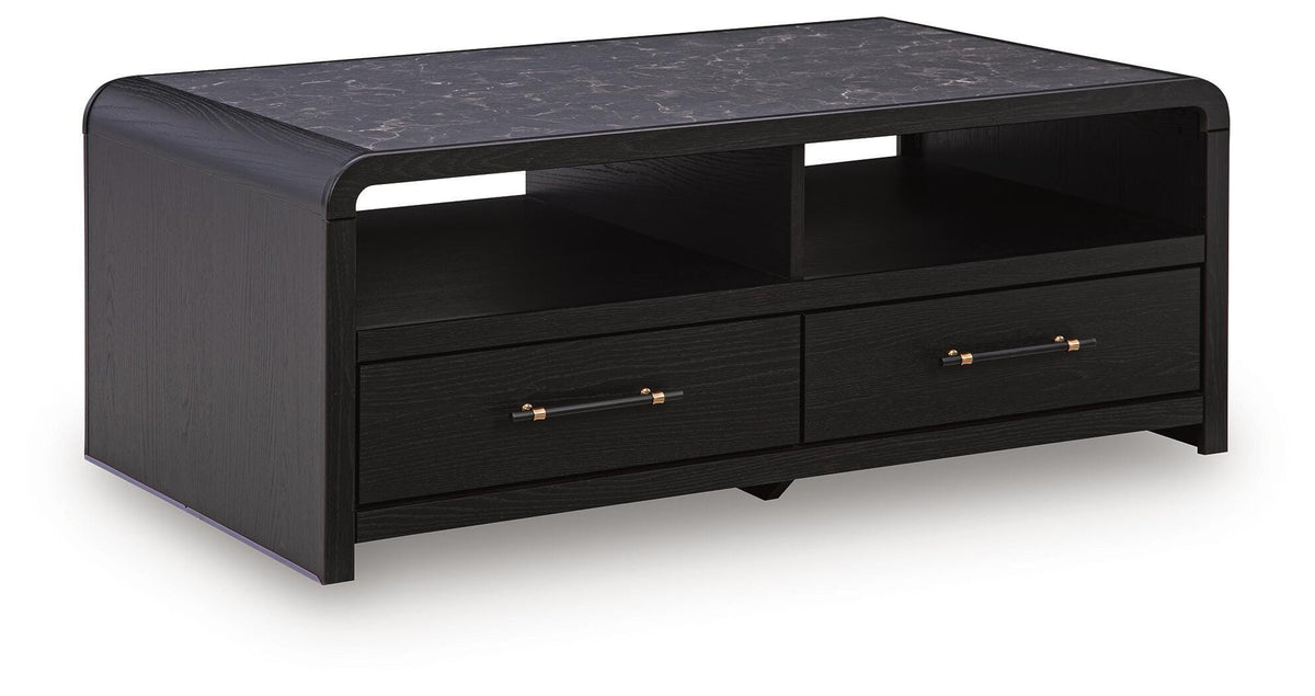 Clanden Black Coffee Table by Ashley at Eve Furniture