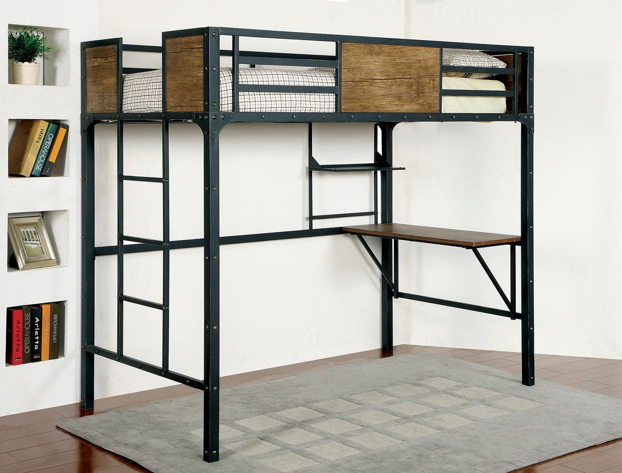 Clapton Black Twin/Workstation by Furniture of America at Eve Furniture