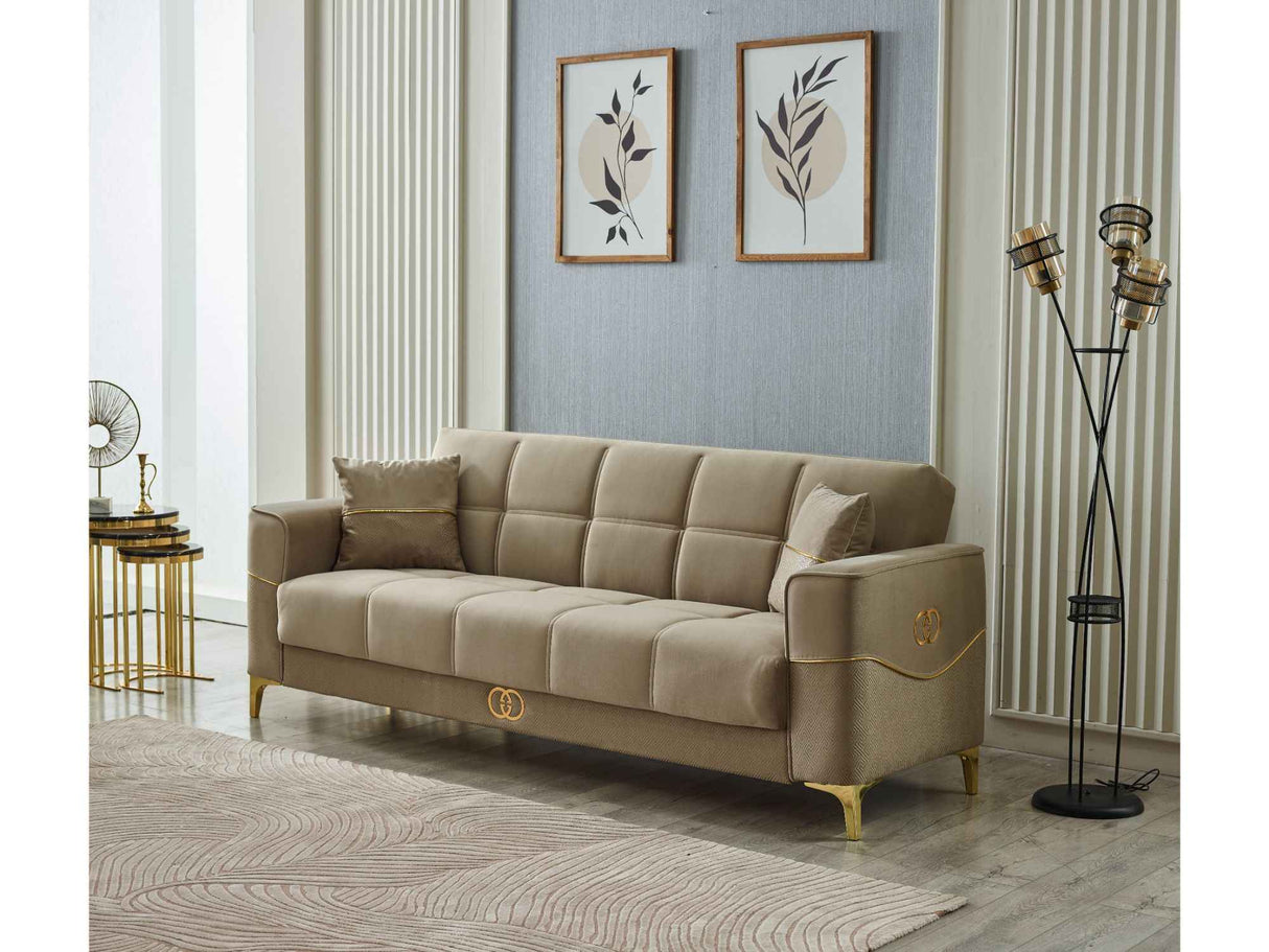 Clara 3-pieces (Sofa & Loveseat & Chair) Livingroom Set in Beige