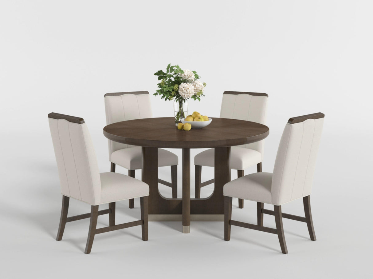 Clara Brown/Beige Round Dining Room Set by Homelegance at Eve Furniture