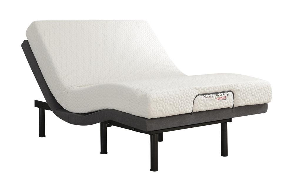 Clara Gray/Black Eastern King Adjustable Bed Base by Coaster at Eve Furniture