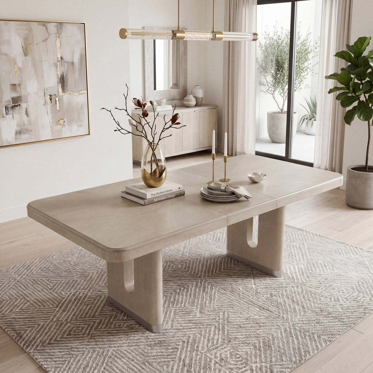 Clara Light Gray Expandable Dining Table by Homelegance at Eve Furniture