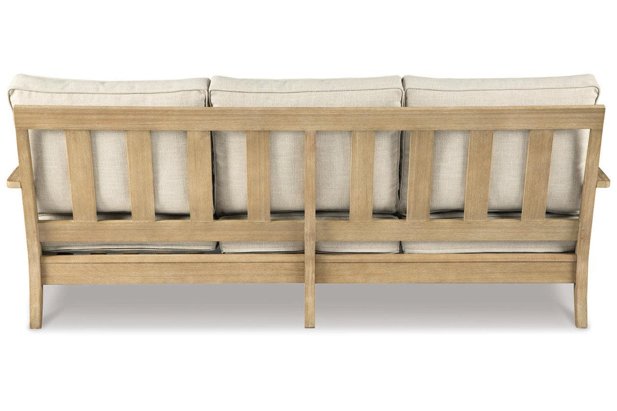 Clare View Beige ( 3-Piece Set) Outdoor Sofa, Loveseat and Lounge Chair by Ashley at Eve Furniture