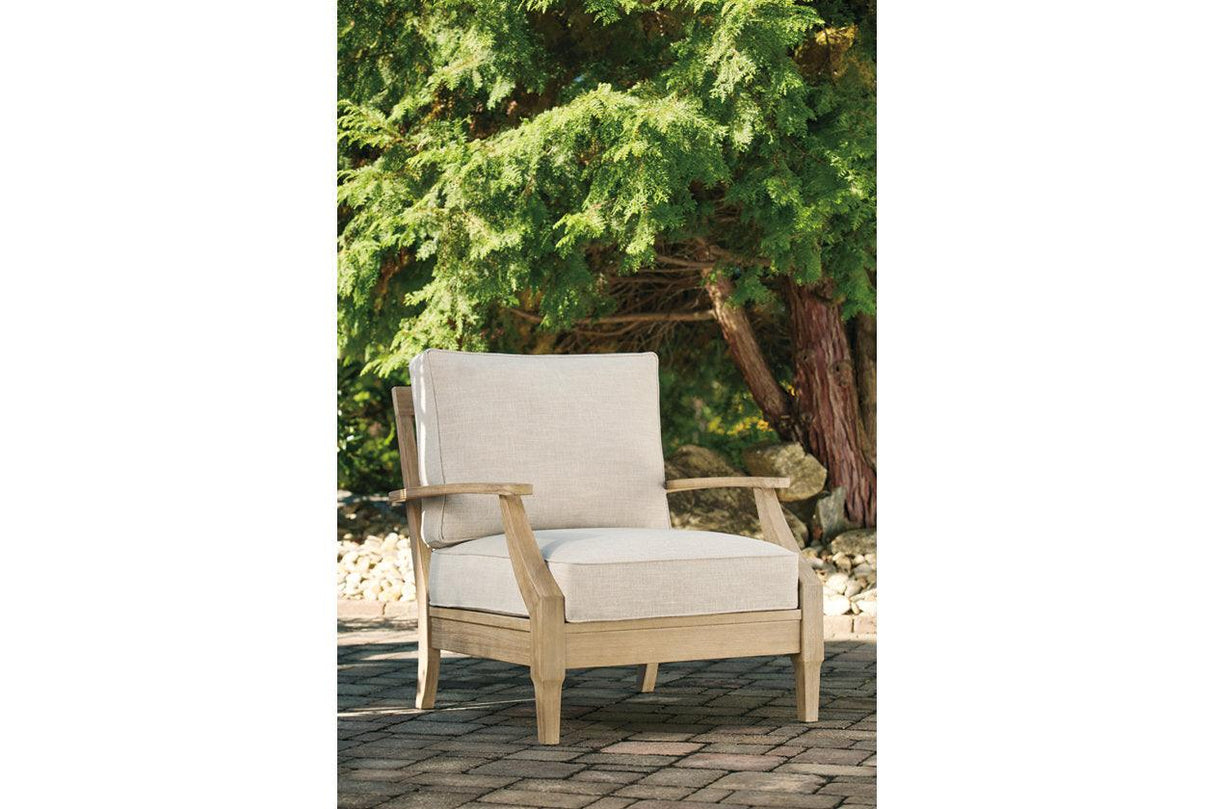 Clare View Beige Lounge Chair with Cushion by Ashley at Eve Furniture