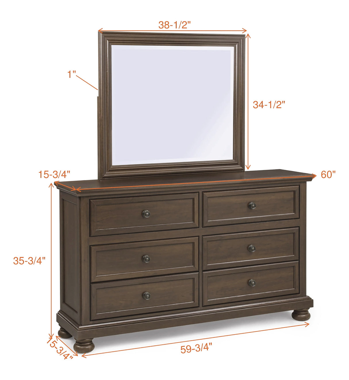 Claribelle Brown Dresser by Crown Mark at Eve Furniture