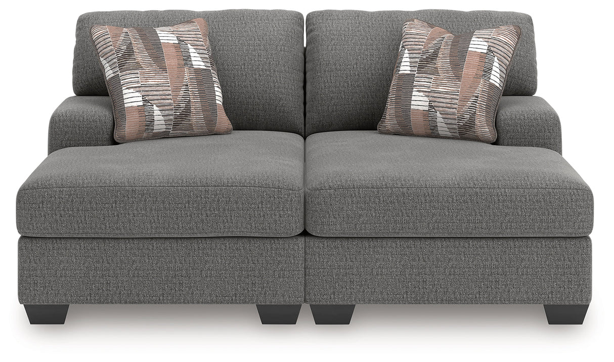 Clarington Greystone 2-Piece Super Chaise by Ashley at Eve Furniture