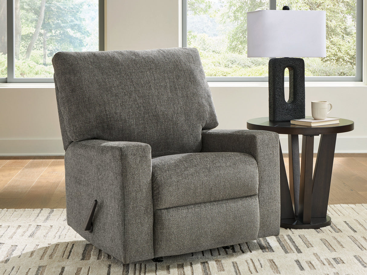 Clarington Greystone Rocker Recliner by Ashley at Eve Furniture