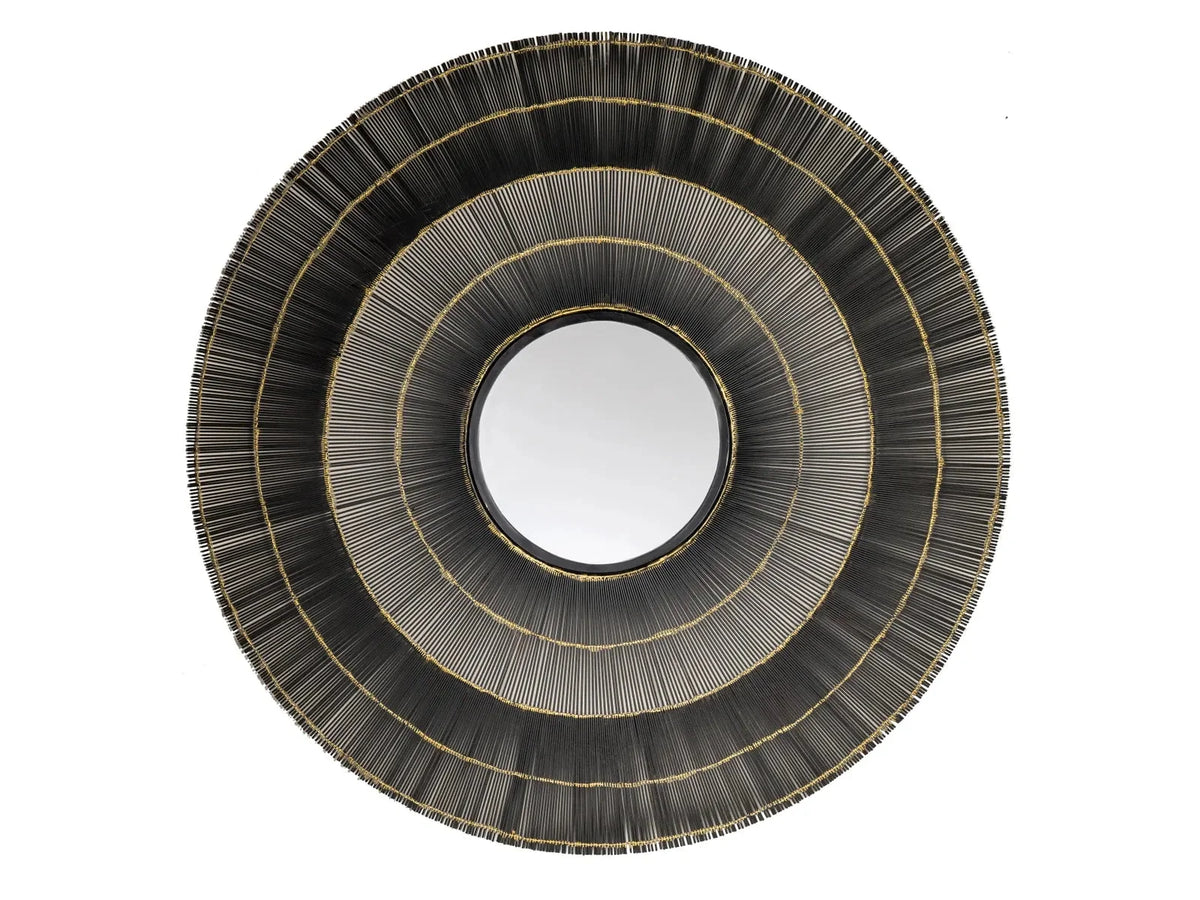 Clark Black/Gold Wall Mirror by Crestview at Eve Furniture