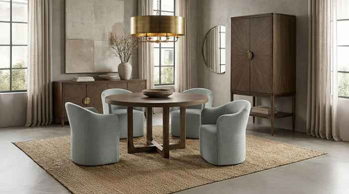 Clarksburg Walnut 5-Piece Dining Room Set by Furniture of America at Eve Furniture