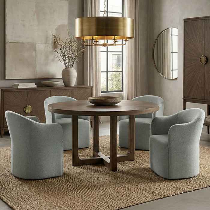 Clarksburg Walnut 5-Piece Dining Room Set by Furniture of America at Eve Furniture