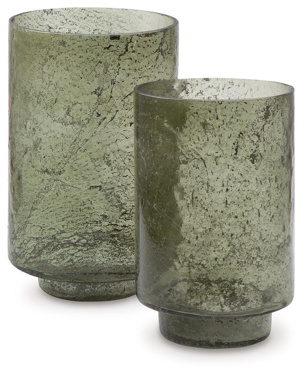 Clarkton Green Candle Holder Set by Ashley at Eve Furniture