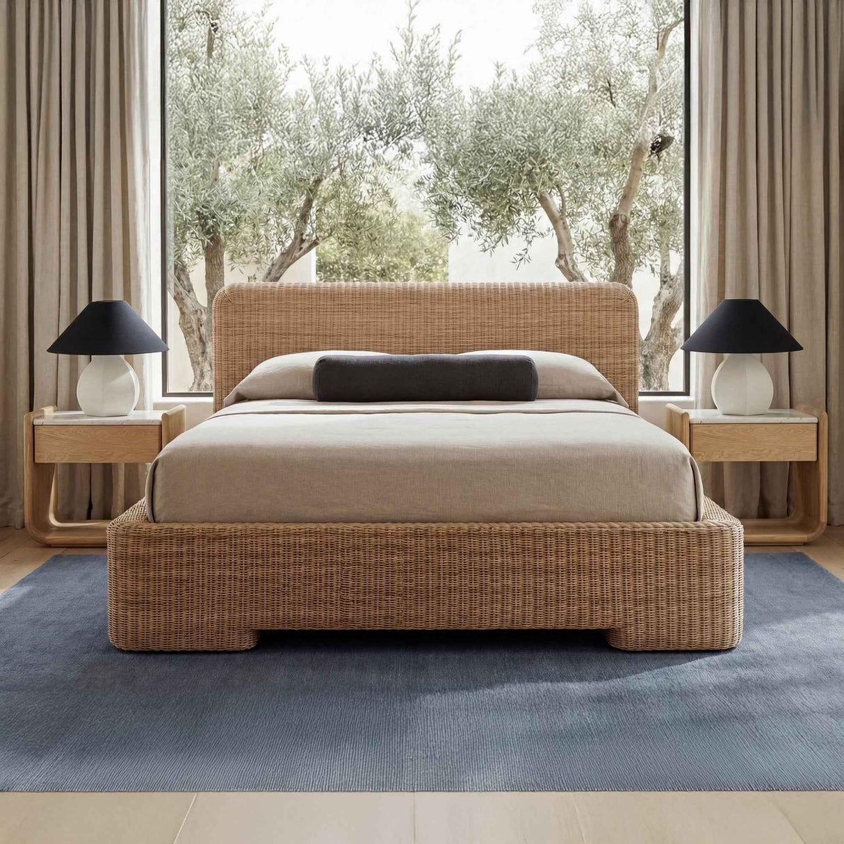 Claudia Natural Bed King by Moe's Home at Eve Furniture