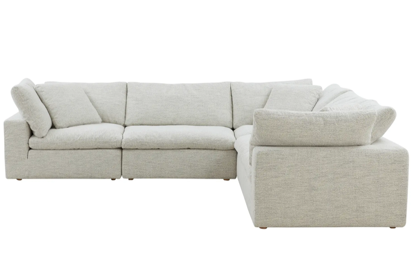 Clay Classic L-Shaped Modular Sectional Coastside Sand by Moe's Home at Eve Furniture
