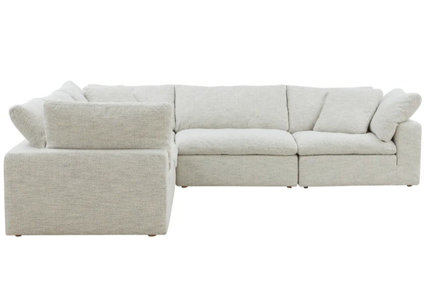 Clay Classic L-Shaped Modular Sectional Coastside Sand by Moe's Home at Eve Furniture