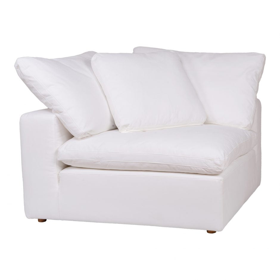 Clay Corner Chair Cream White by Moe's Home at Eve Furniture