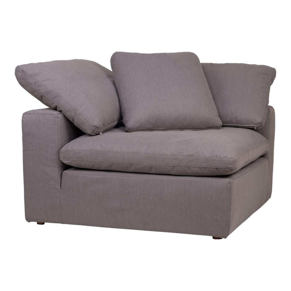 Clay Corner Chair Light Grey by Moe's Home at Eve Furniture